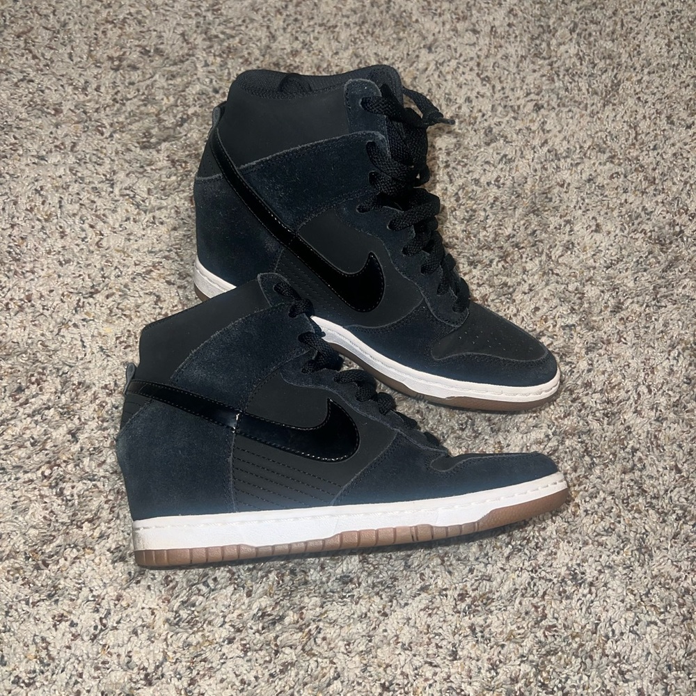 NIKE | Black women's dunk sky hi wedge Sneaker-size 8